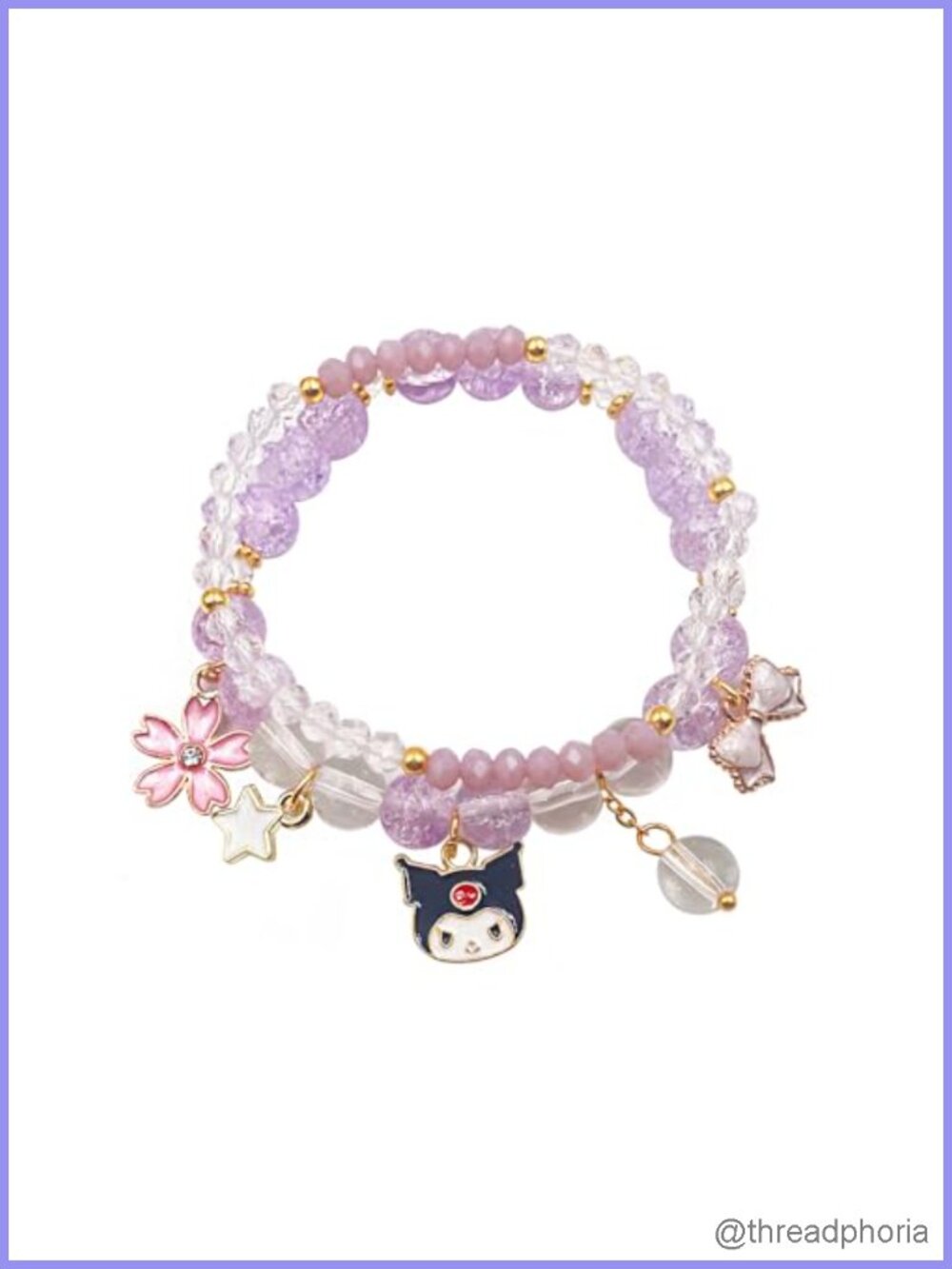 Crystal Bead Bracelet Set Stretch Elastic Bangle Women BFF Friendship Gift